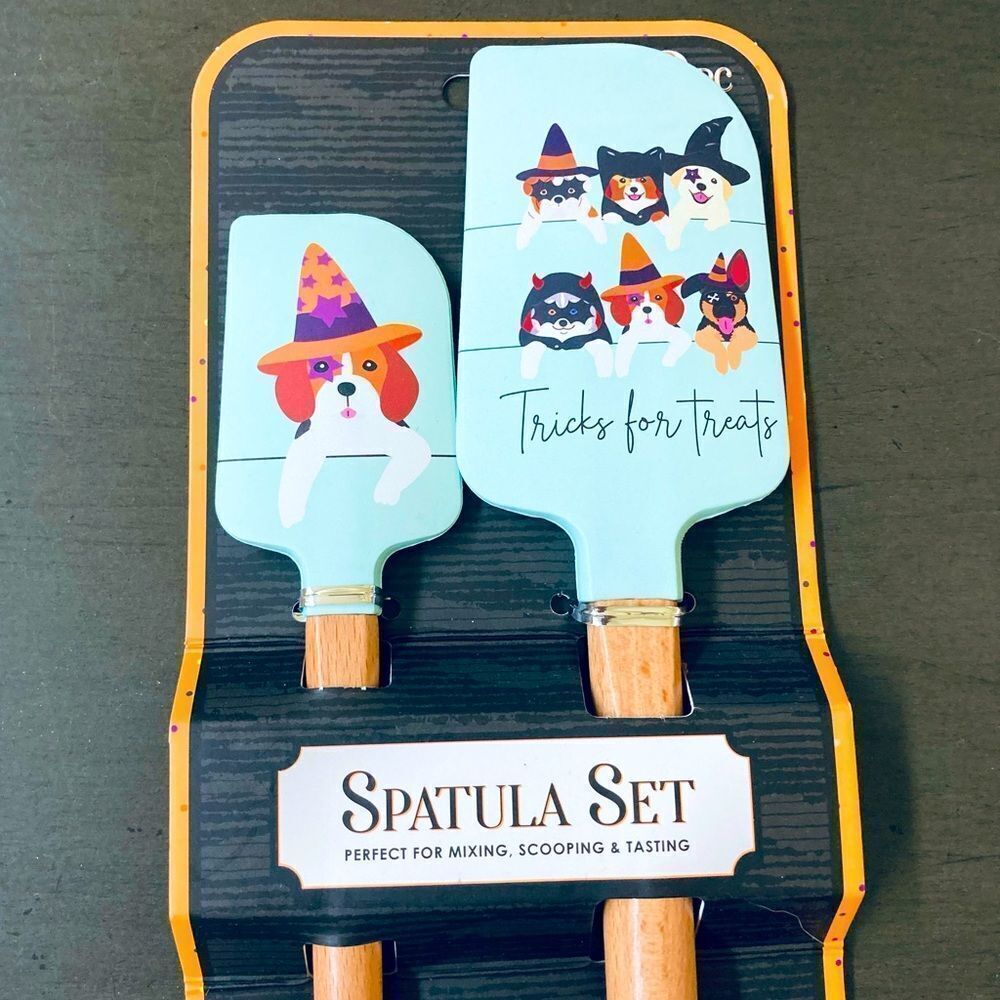 Halloween Costume Dogs Kitchen Fall Spatulas Utensils Baking Set